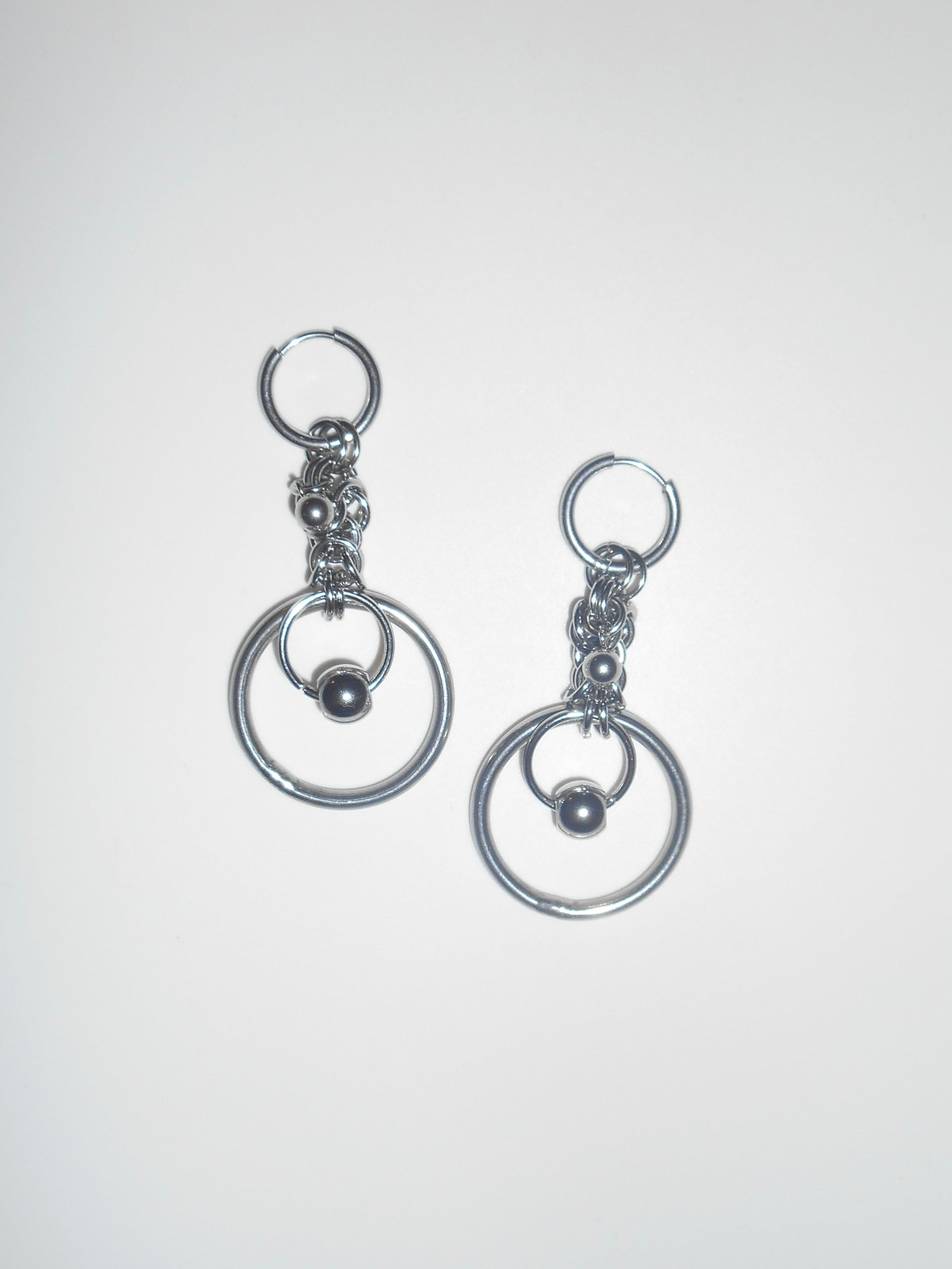 Chrome Halo Earrings