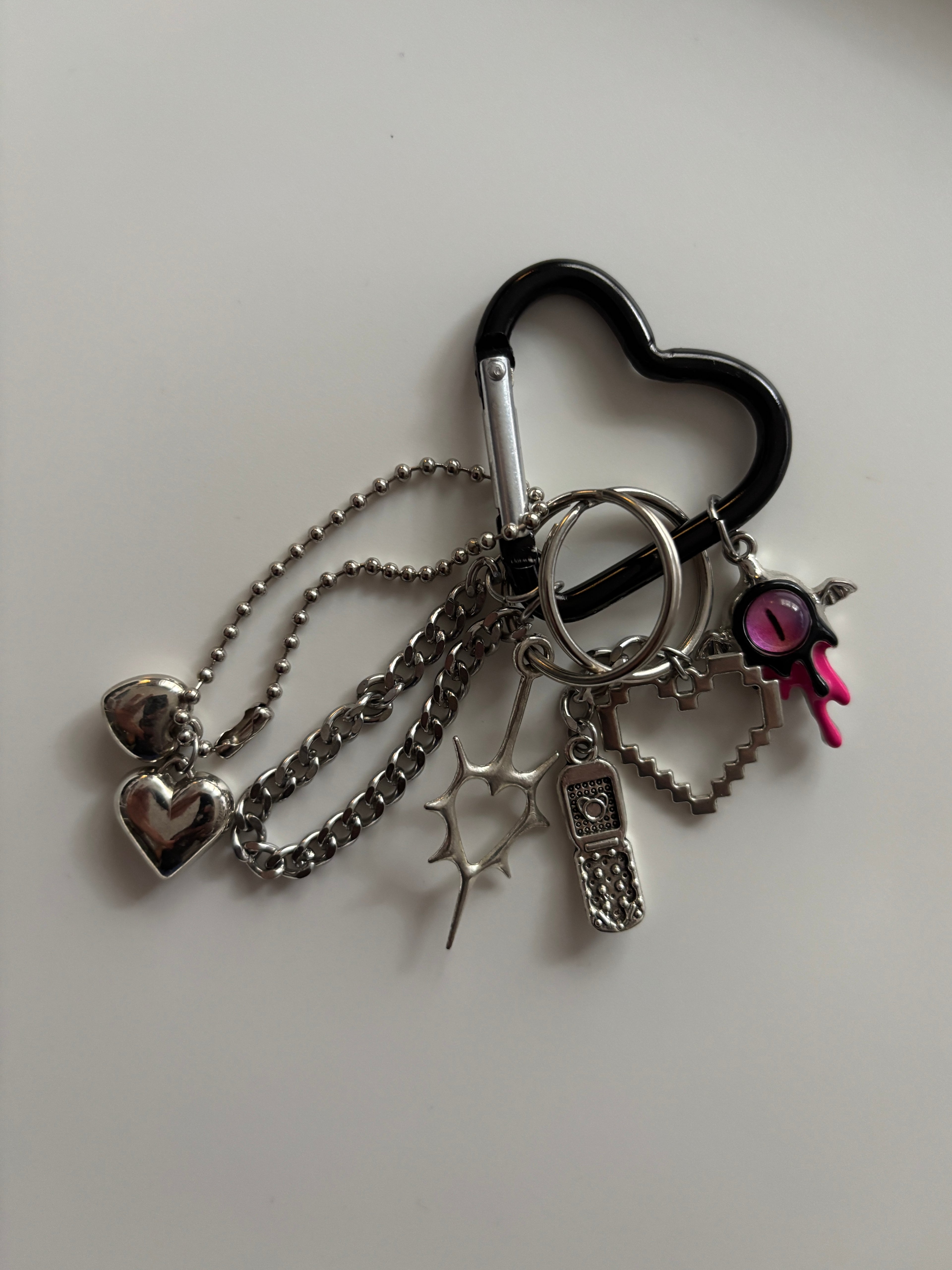 Glitched Carabiner Keychain