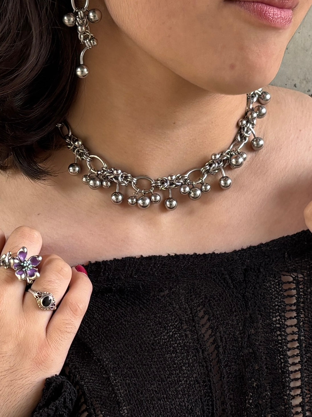 Pierced Drop Necklace