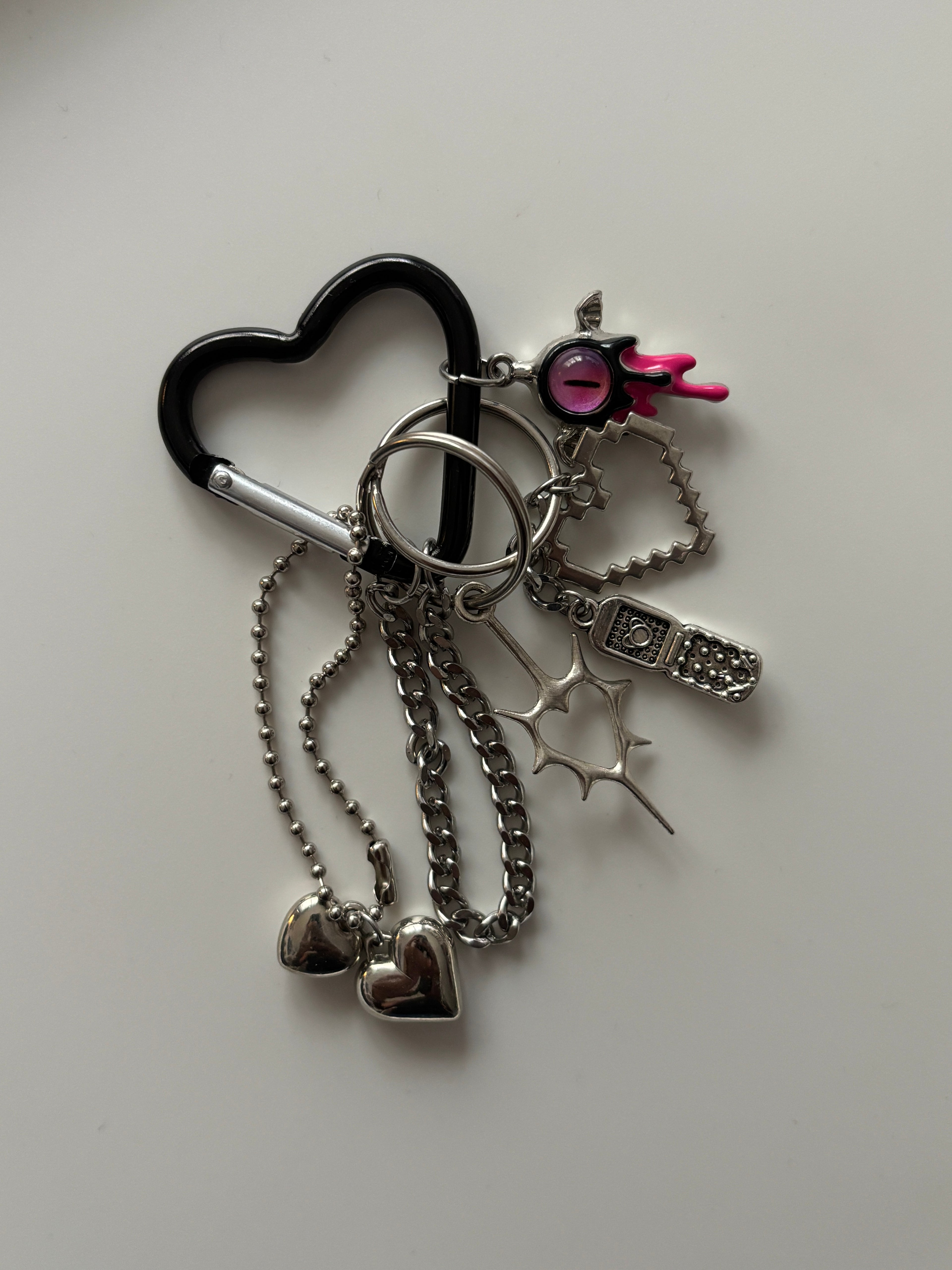 Glitched Carabiner Keychain