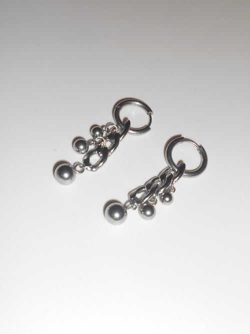 Chrom-Kugel-Ohrringe