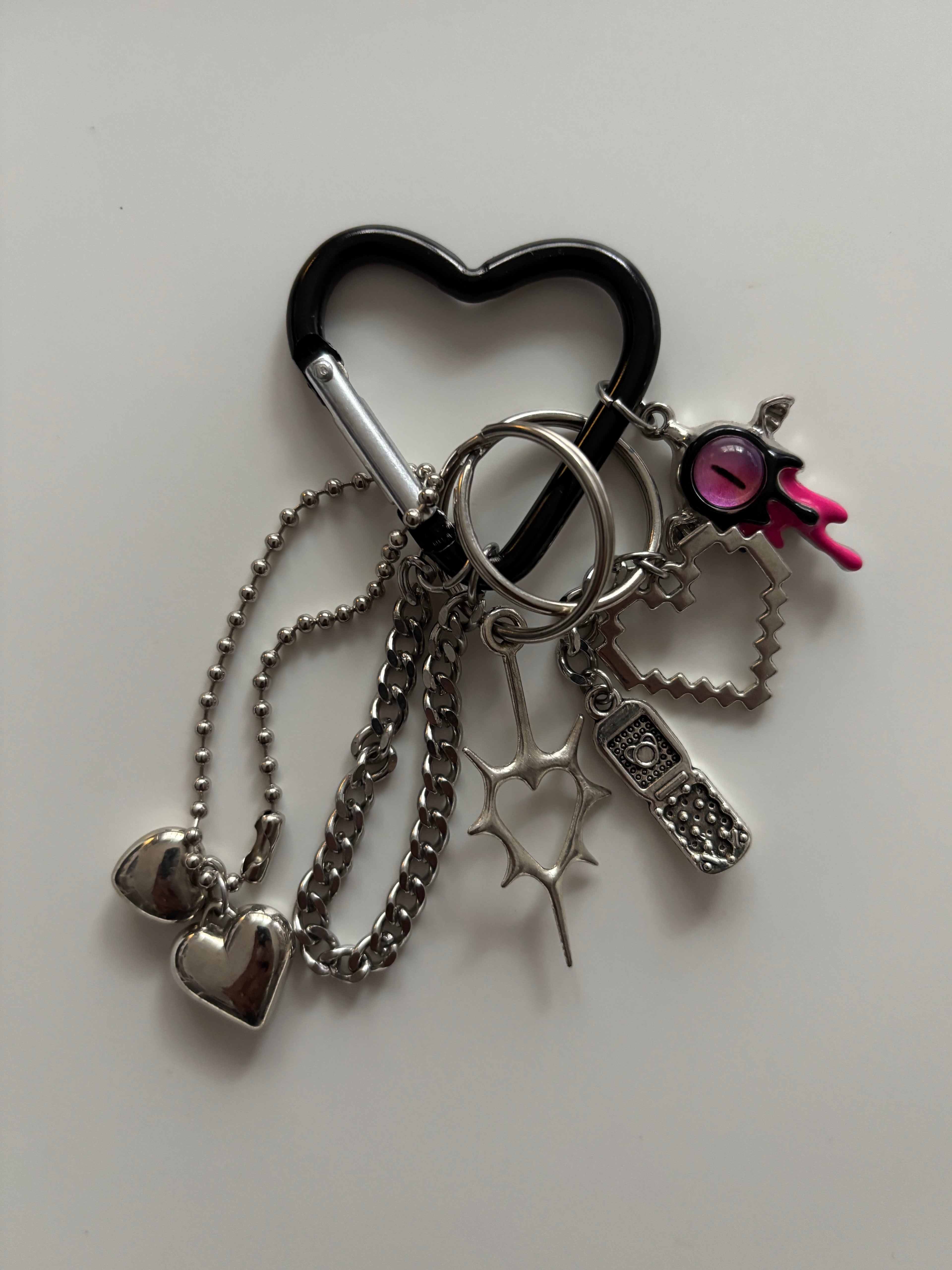 Glitched Carabiner Keychain