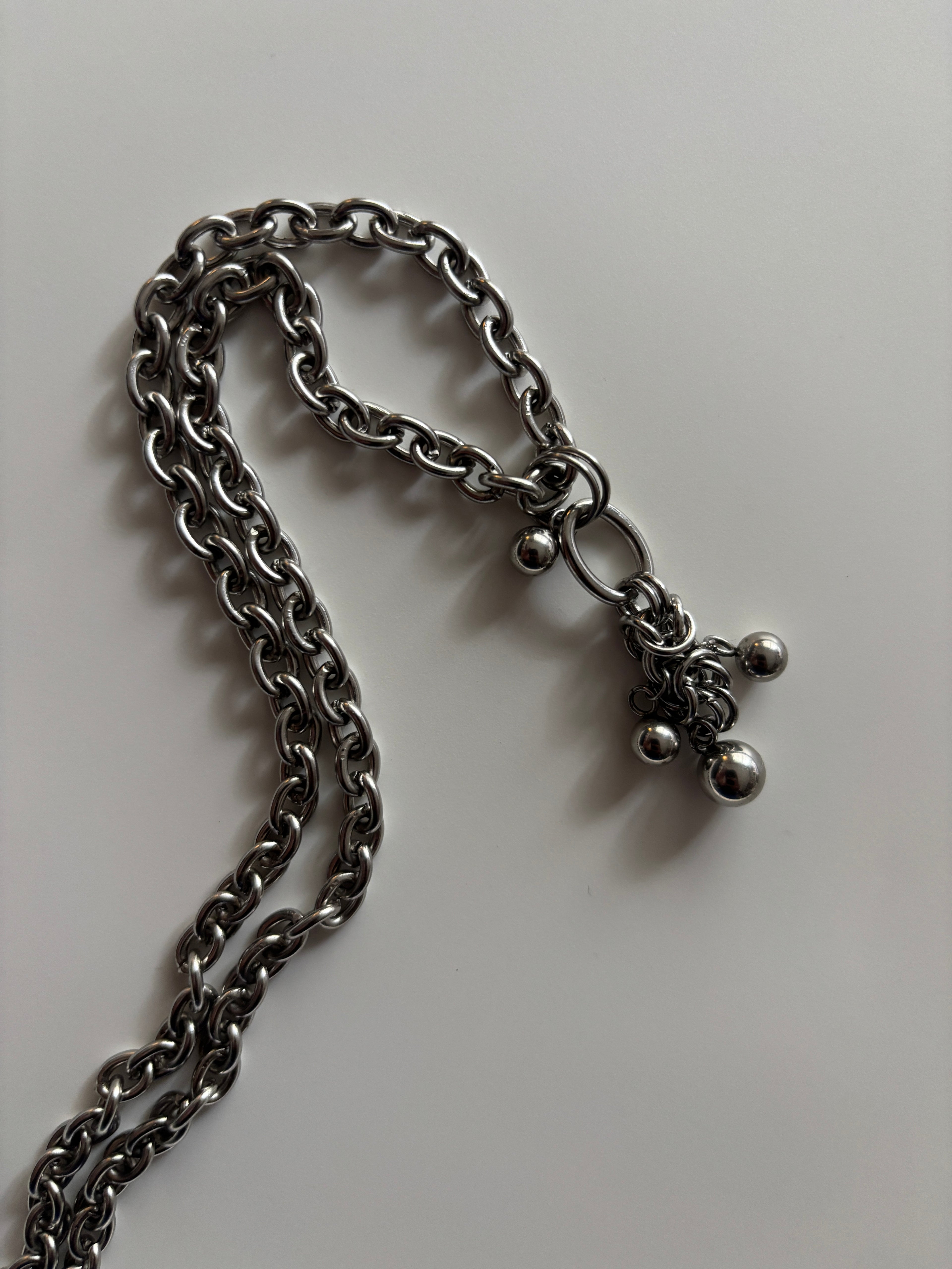 Chrome Droplet Necklace