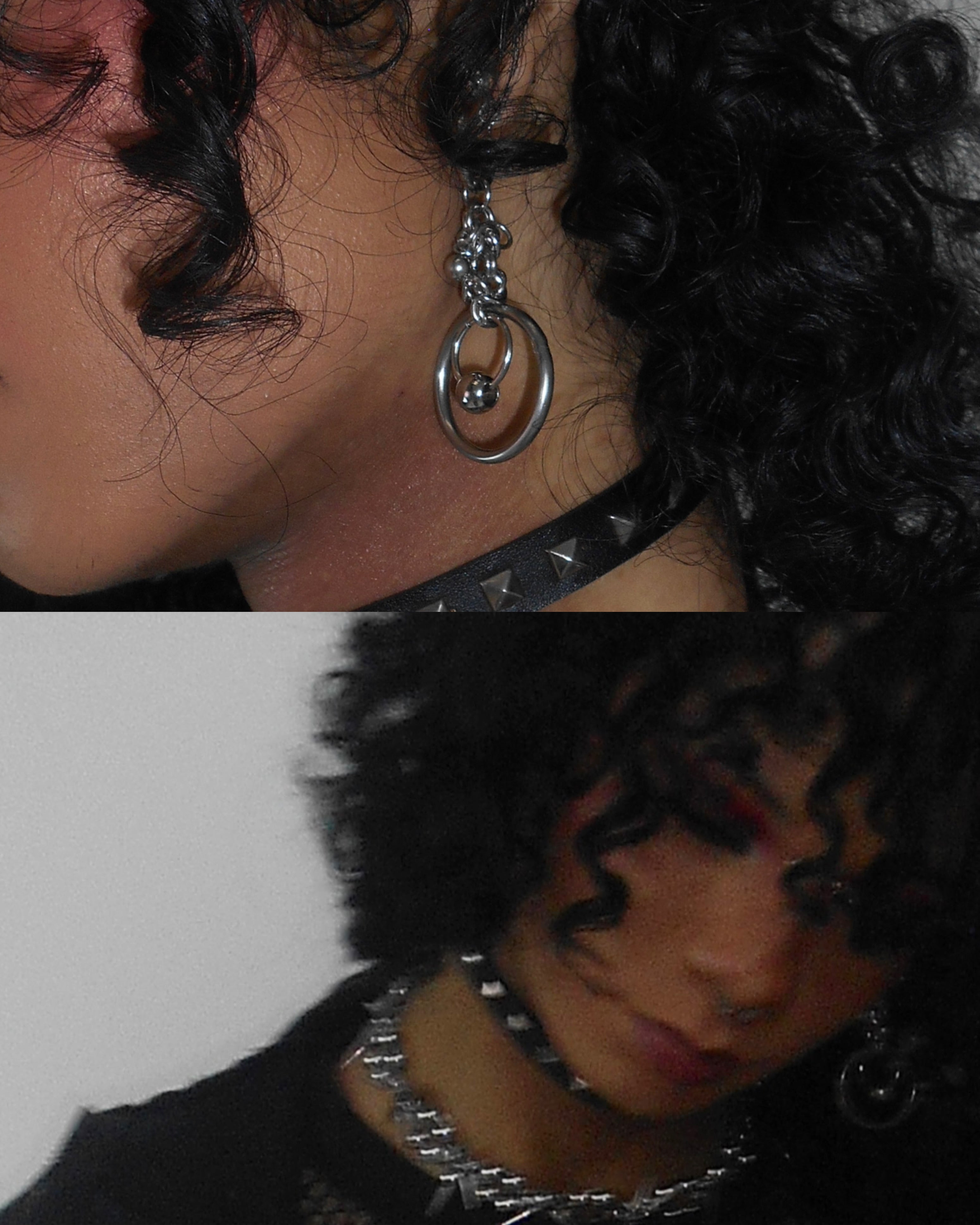 Chrome Halo Earrings